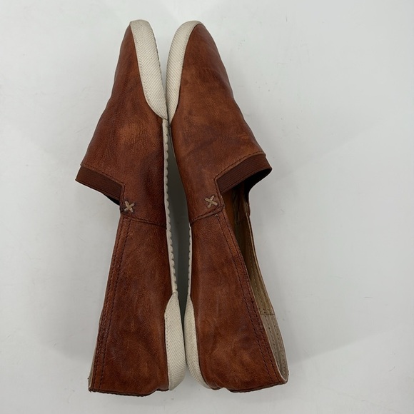 Frye Melanie Leather Slip On Shoes in Cognac - Size 10m - Picture 5 of 9
